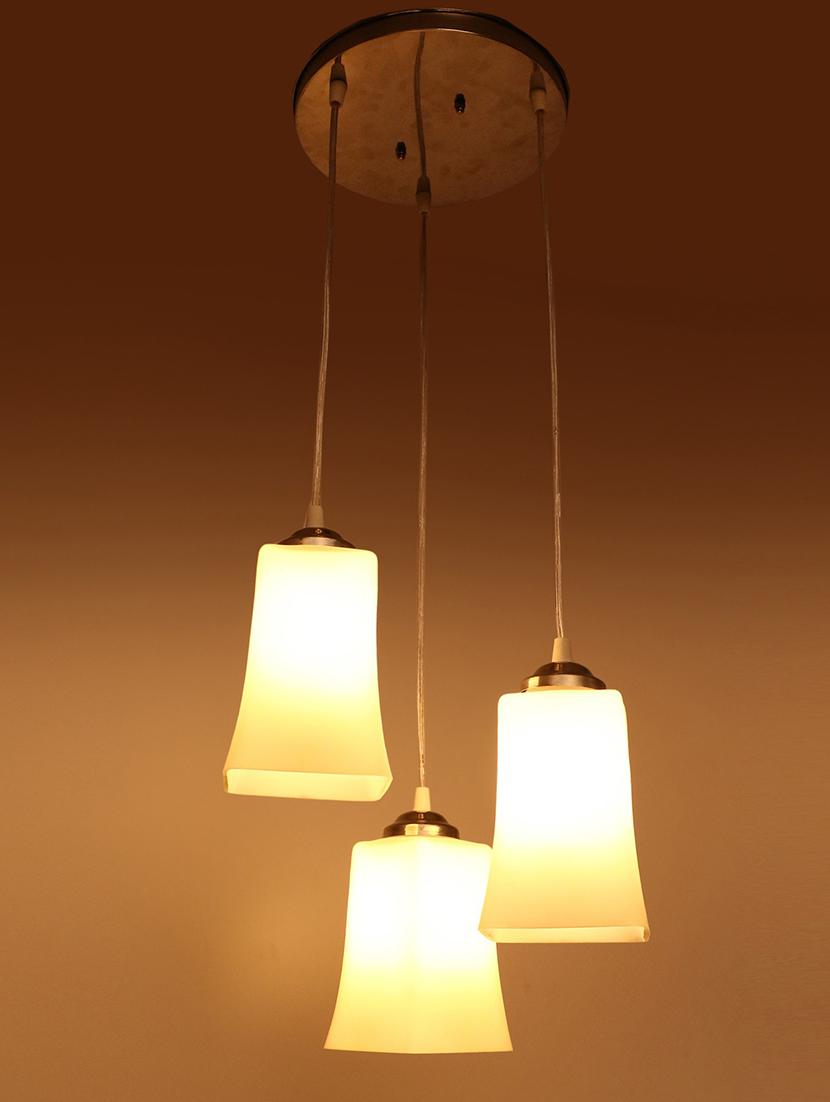 somil hanging ceiling lamp of 3 decorative glass shade in,1 metal fitting vg37 - 18364003 -  Standard Image - 1