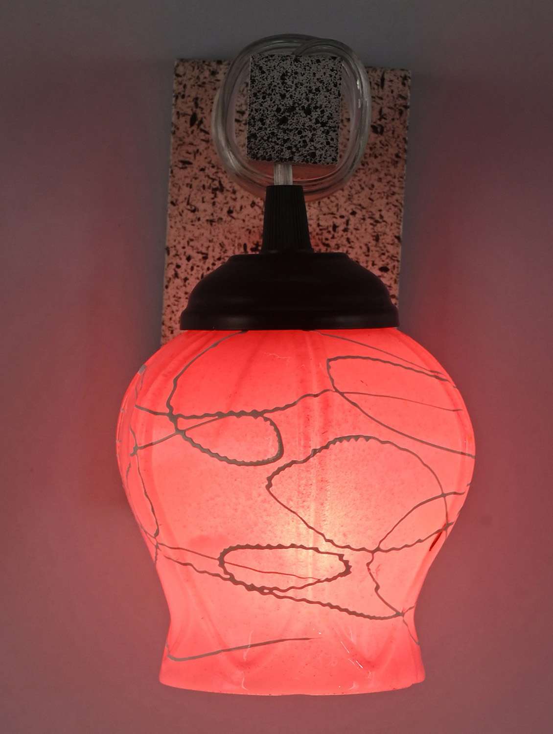 somil designer black white wood pendant wall light / night lamp of colorful glass shade (set of four)-wa68 - 18364992 -  Standard Image - 1