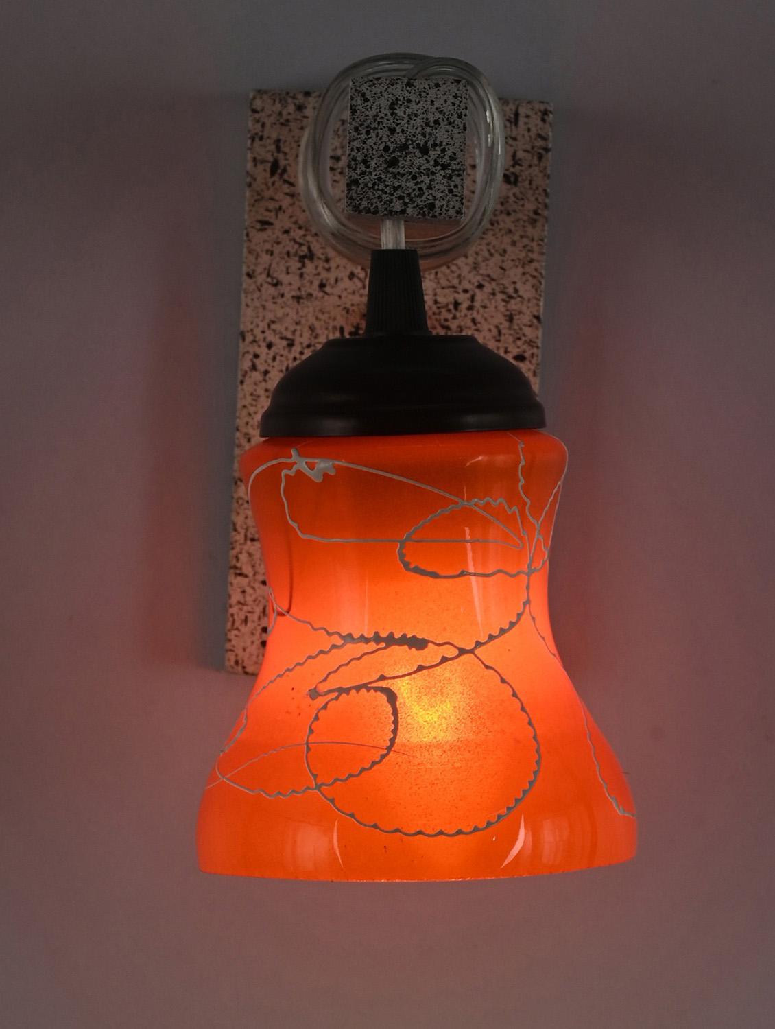 somil designer wood pendant wall light / night lamp of colorful glass shade (set of two)-w71 - 18365166 -  Standard Image - 1