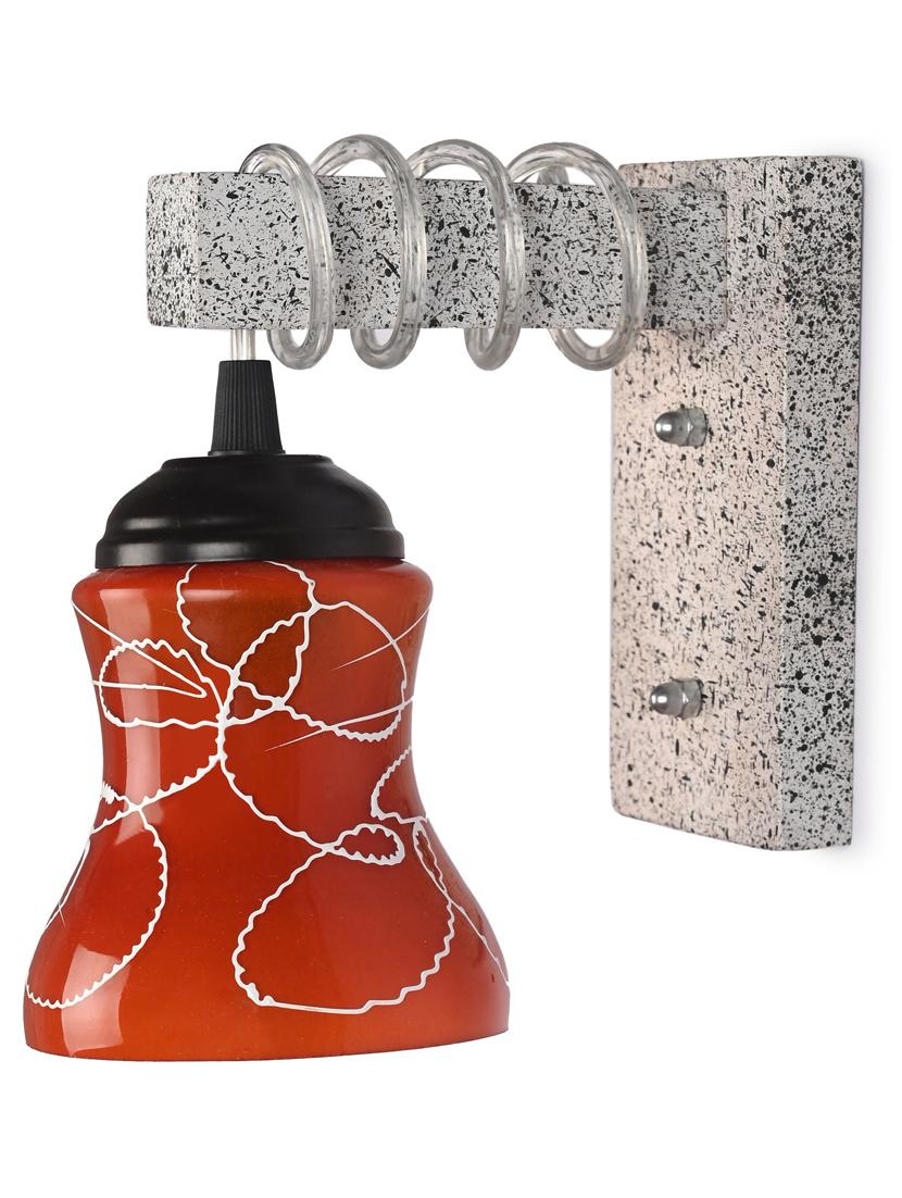 somil designer wood pendant wall light / night lamp of colorful glass shade (set of two)-w71 - 18365166 - Standard Image - 4