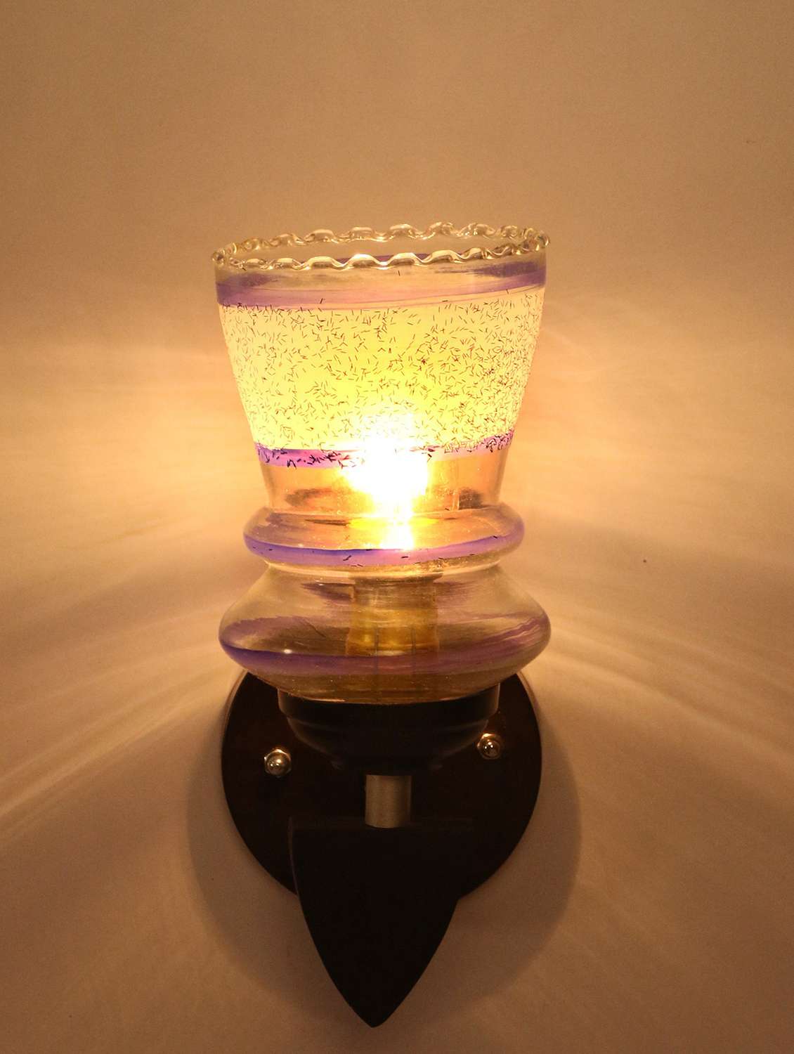 somil led sconce glass & wood wall lamp/light, 7 watt & wall fixture (set of four)-rt186 - 18365223 -  Standard Image - 1