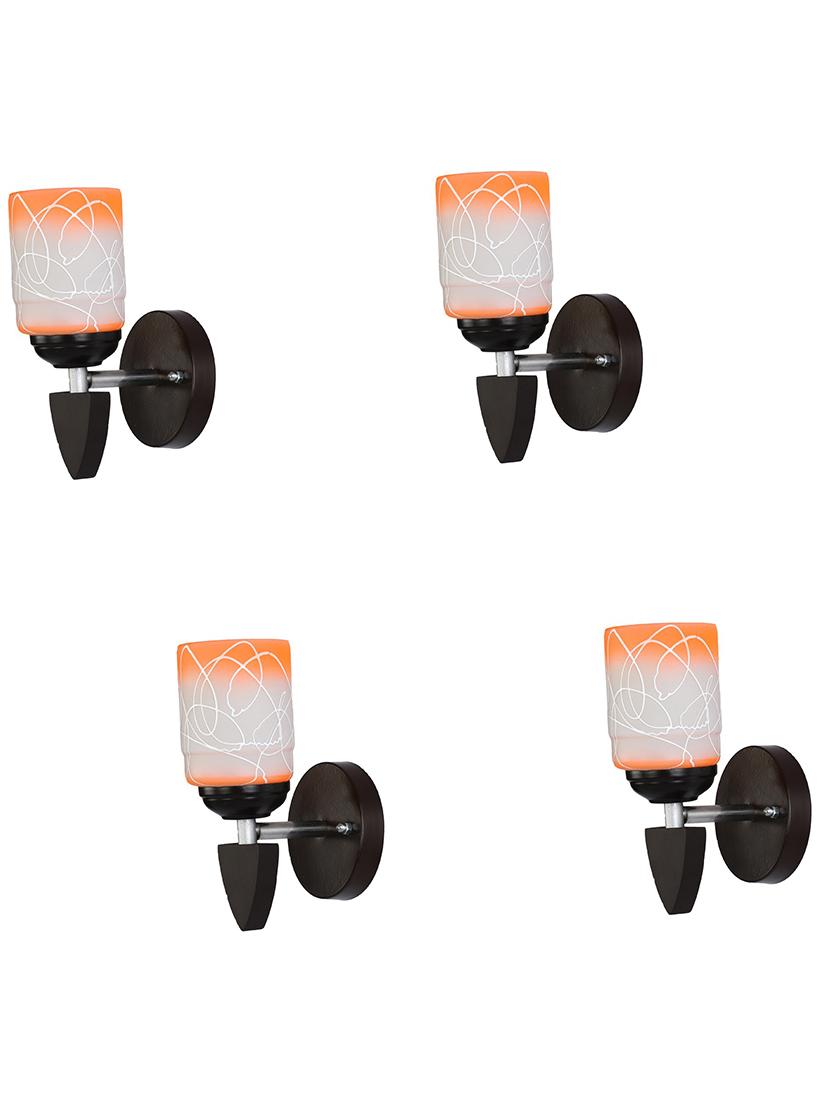 somil decorative wall lamp light glass wall light orange - pack of 4, kt30 - 18365264 -  Standard Image - 1