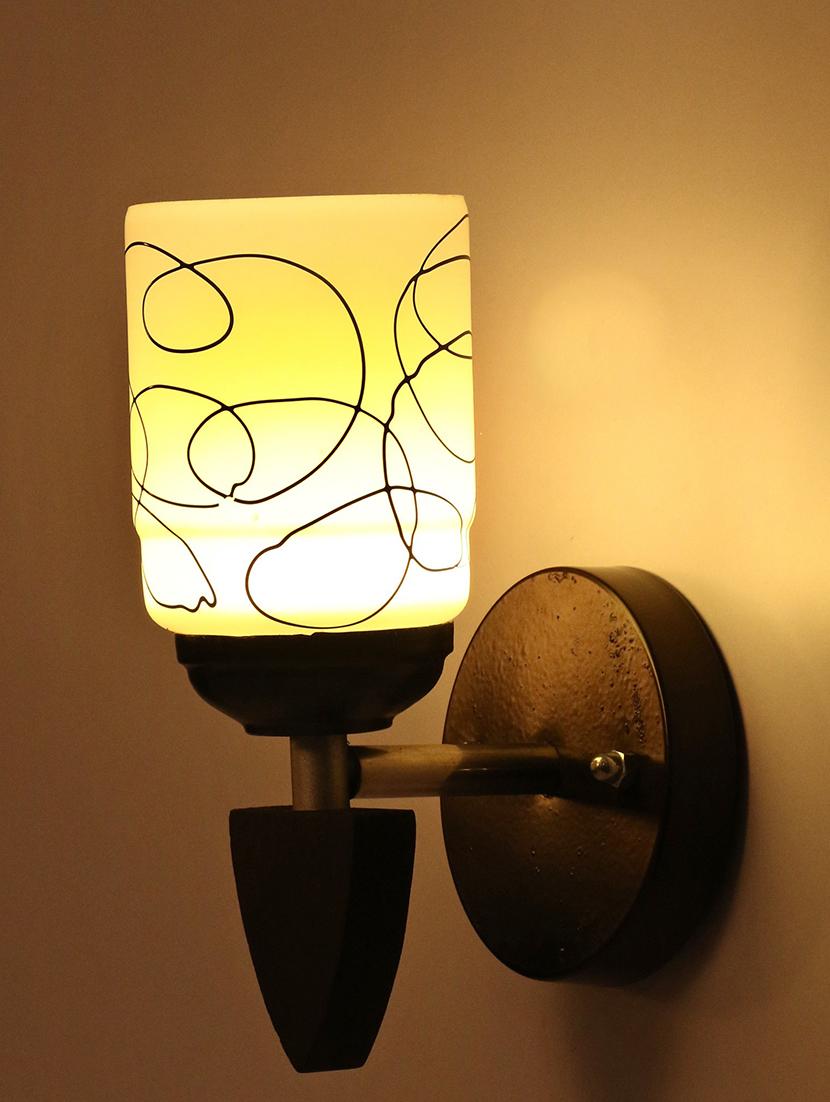 somil decorative wall lamp light glass wall light black - pack of 4 rt99 - 18365324 -  Standard Image - 1