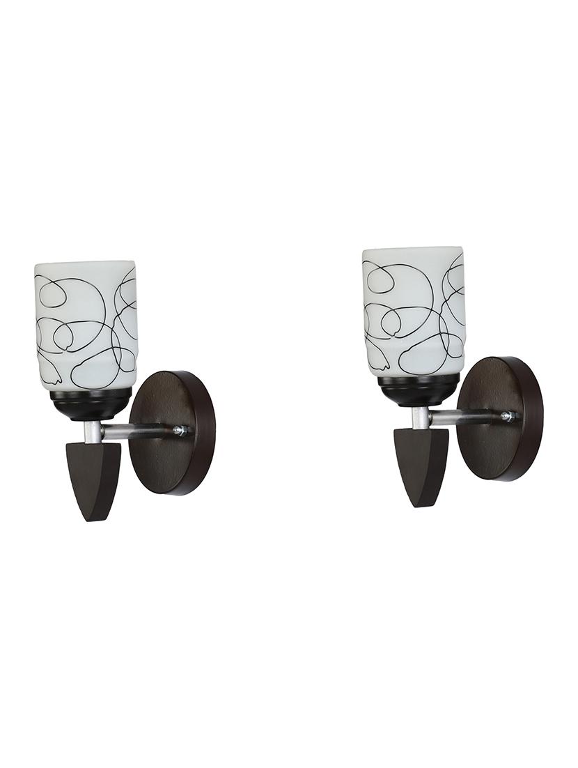 somil decorative wall lamp light glass wall light black - pack of 4 rt99 - 18365324 - Standard Image - 4