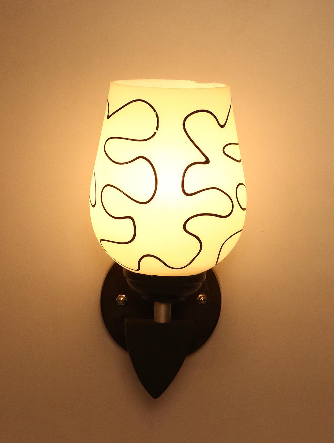 somil designer led sconce glass & wood wall lamp/ light - re053 - 18365421 - Standard Image - 1