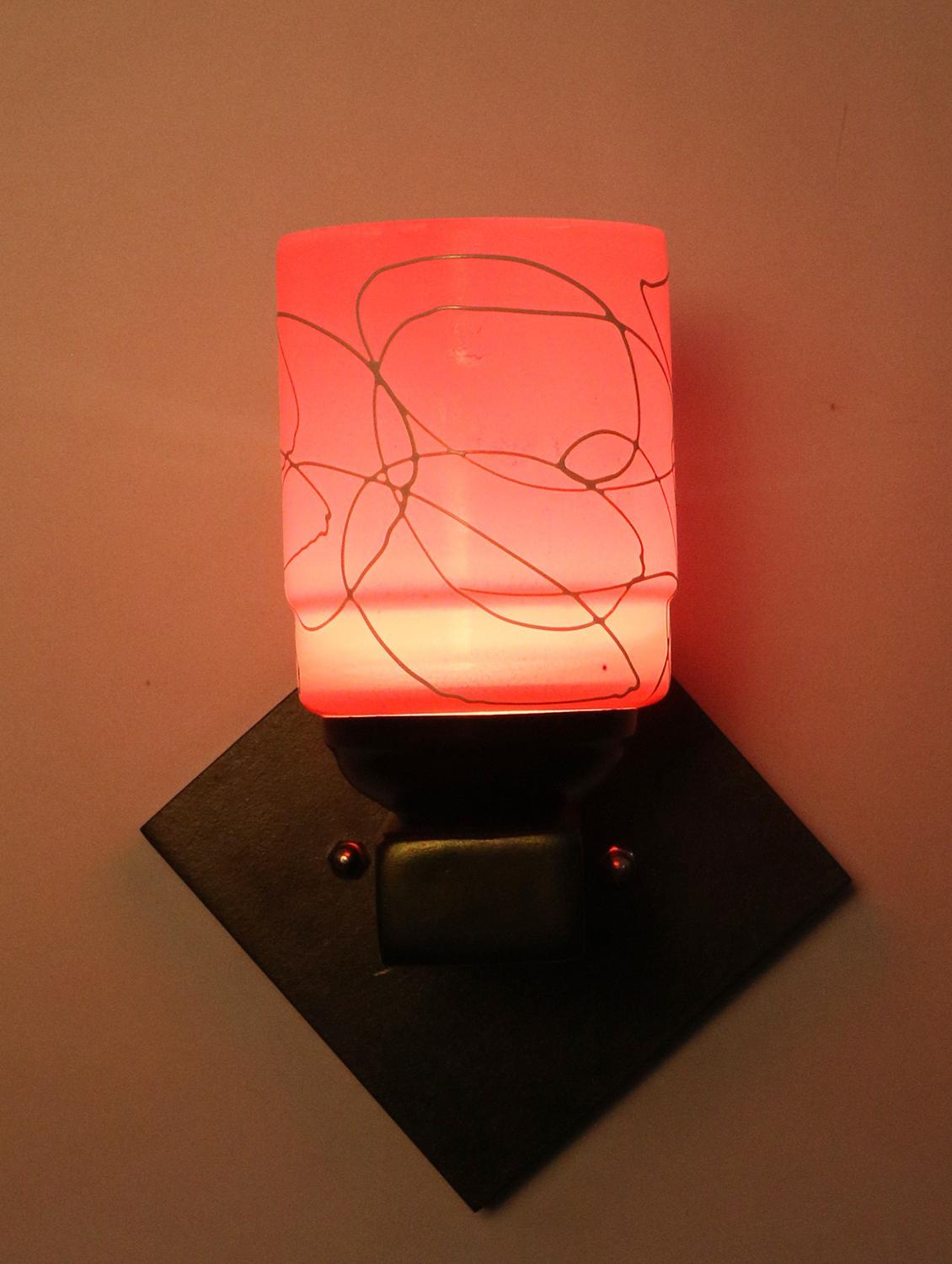 somil flat style designer led sconce wall lamp/ light, 7 watt, glass, wood, (set of four)-mot149 - 18365423 - Standard Image - 1