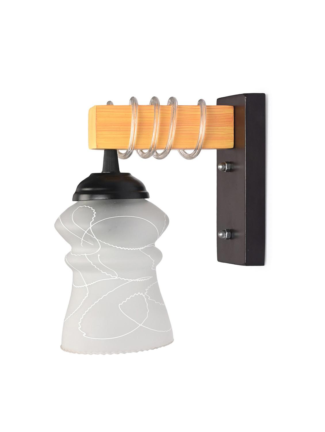 somil modern design colorful wood wall lamp/ light with hand decorated glass shade -y15 - 18365427 - Standard Image - 1