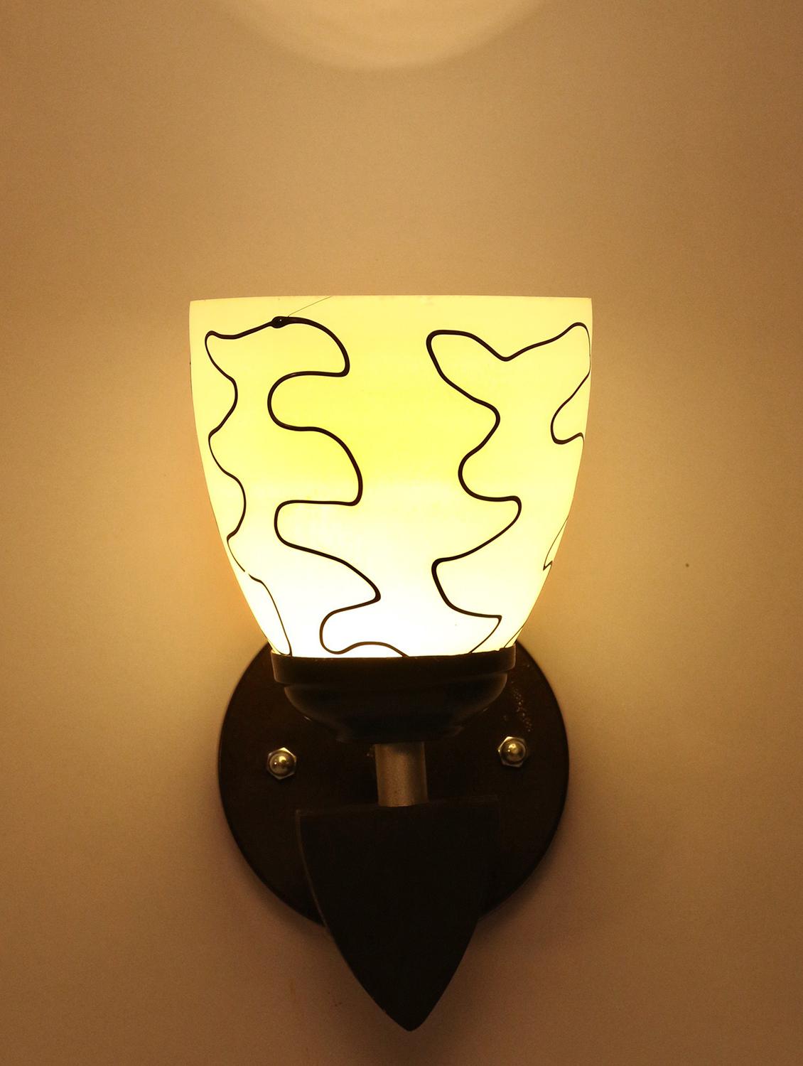 somil decorative wall lamp light glass wall light black - pack of 4 rt100 - 18365443 - Standard Image - 1
