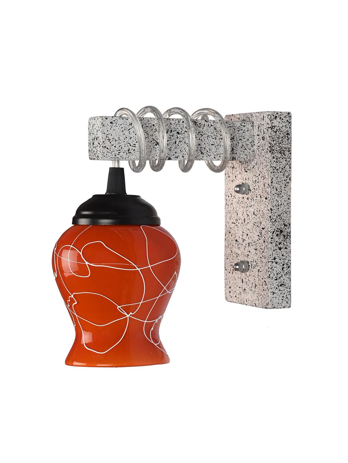 somil designer wood pendant wall light / night lamp of colorful glass shade (set of two)-w76 - 18365467 - Standard Image - 4