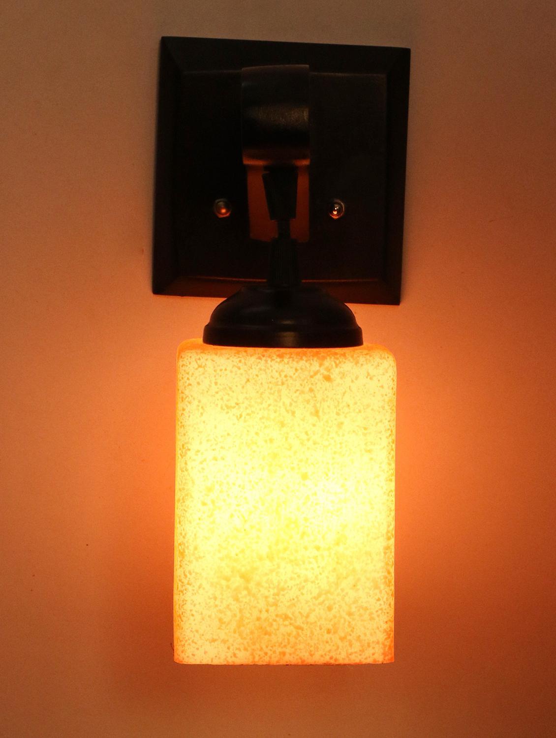 somil pendant decorative led wall lamp/ light, orange, glass, wood, 7 watt (set of 2)-mn30 - 18365547 - Standard Image - 1