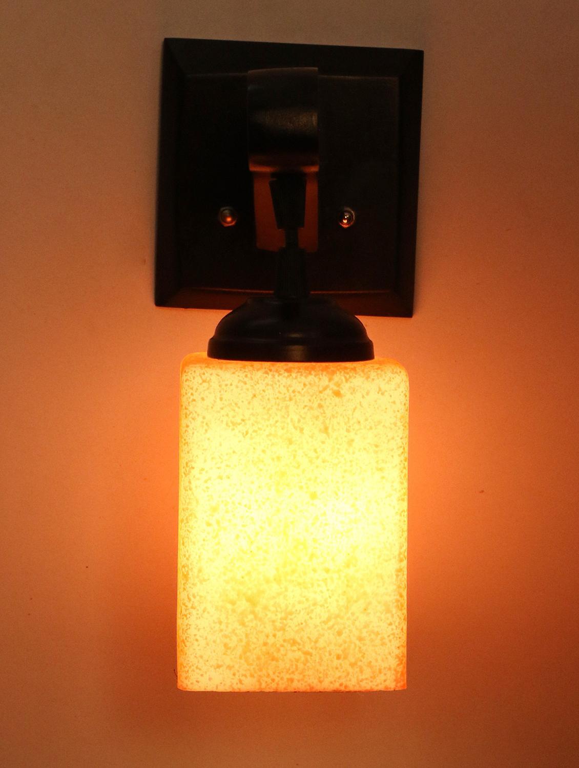 somil pendant decorative led wall lamp/ light, orange, glass, wood, 7 watt (set of 4)-mn72 - 18365568 - Standard Image - 1