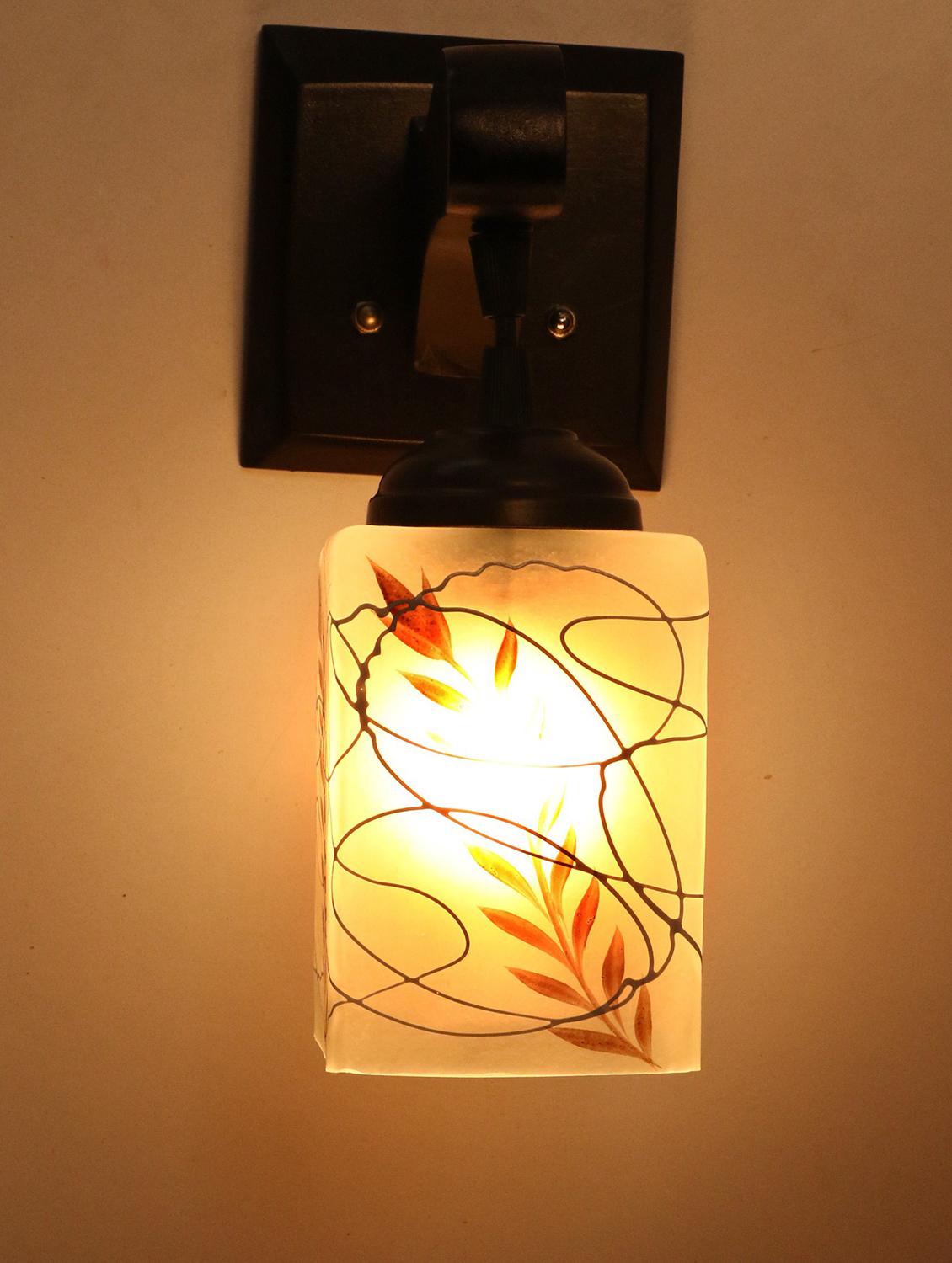 somil pendant decorative led wall lamp/ light, brown, glass, wood, 7 watt (set of 2)-mn31 - 18365610 - Standard Image - 1