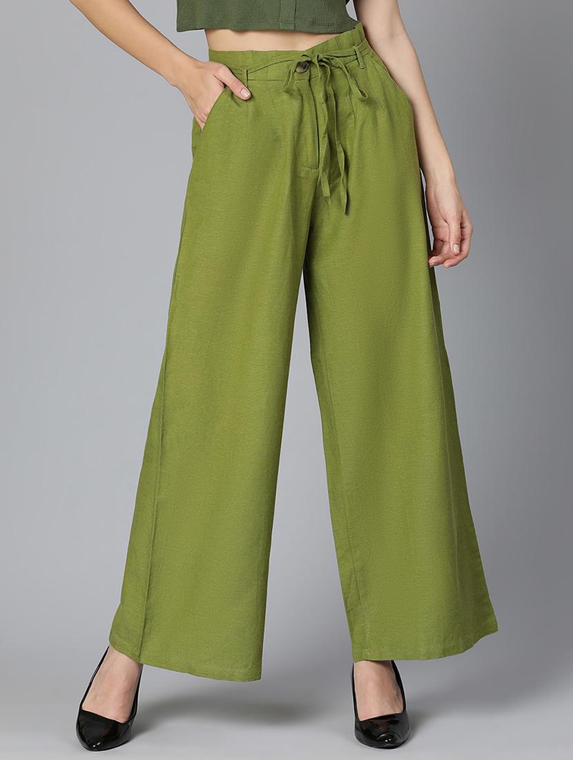 mid rise flared flat front trousers trouser - 18365727 - Zoom Image - 0