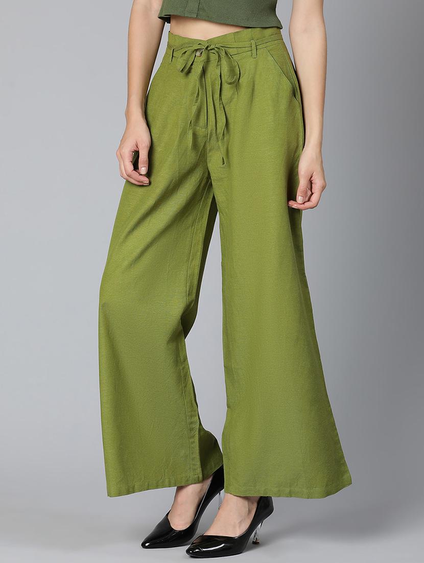 mid rise flared flat front trousers trouser - 18365727 - Standard Image - 1