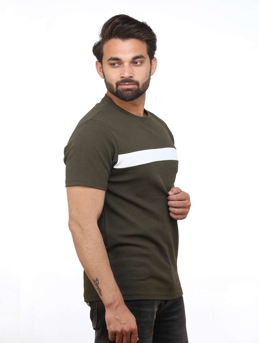 green cut and sew t-shirt