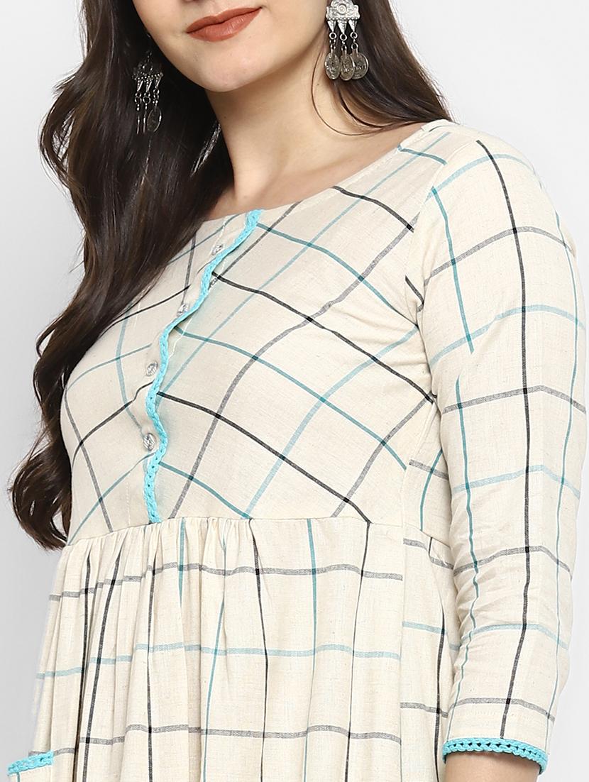cream cotton kurta pant set - 18366267 - Standard Image - 6