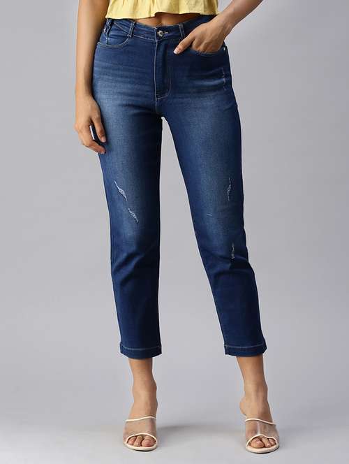women's distress slim fit jeans - 18366929 -  Standard Image - 0