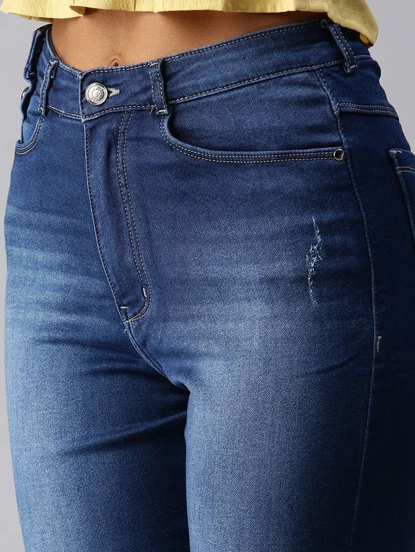 women's distress slim fit jeans - 18366929 - Standard Image - 4