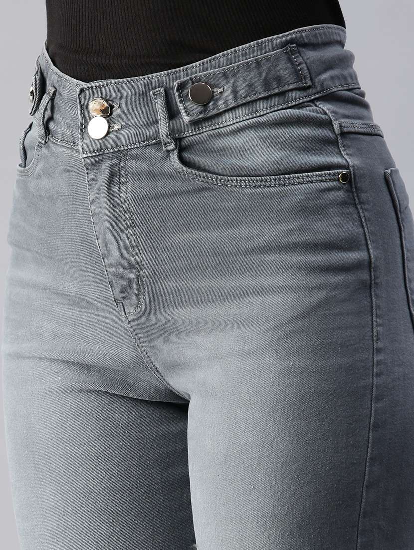 women's plain straight fit jeans - 18366938 -  Standard Image - 4