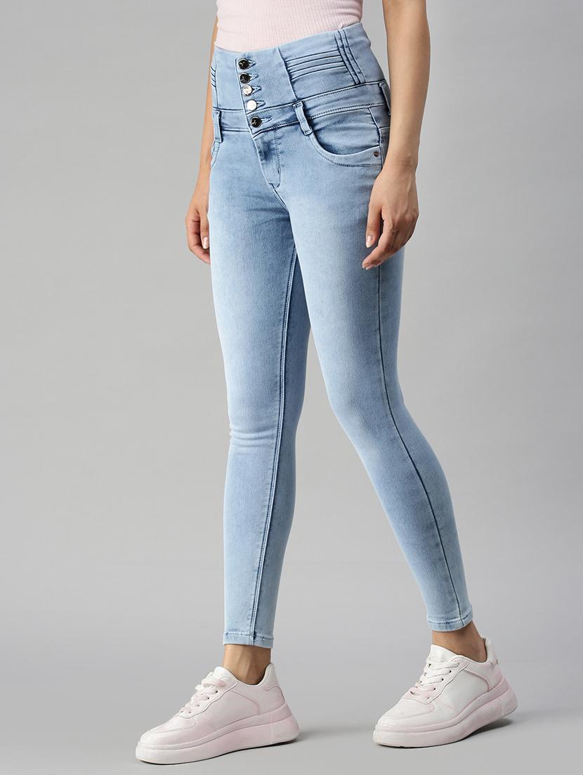 high-rise washed denim jean - 18366948 -  Standard Image - 1