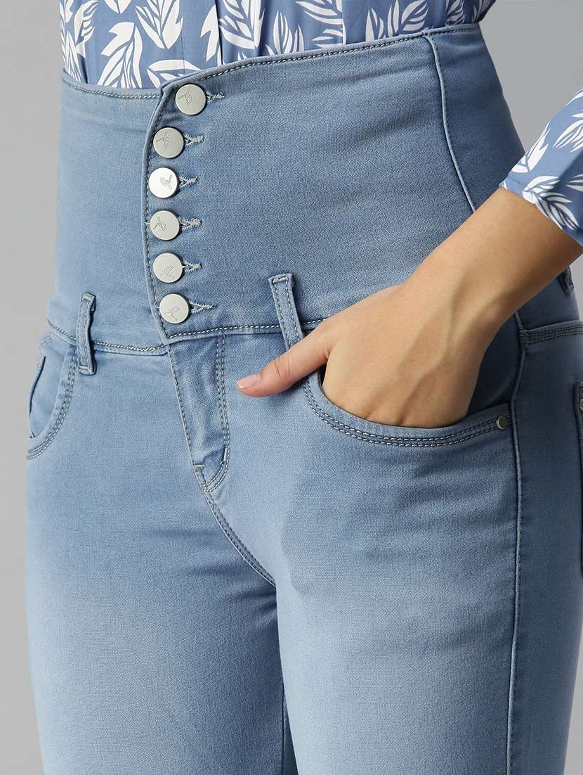 women's plain slim fit jeans - 18366950 -  Standard Image - 4