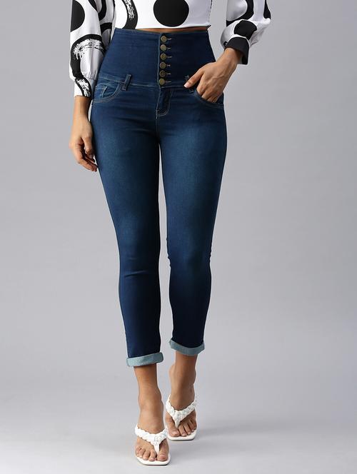 women's plain slim fit jeans - 18366951 - Standard Image - 0