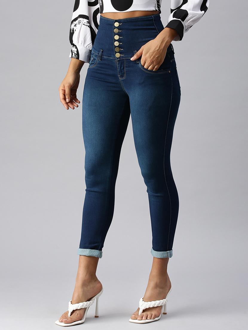 women's plain slim fit jeans - 18366951 - Standard Image - 1