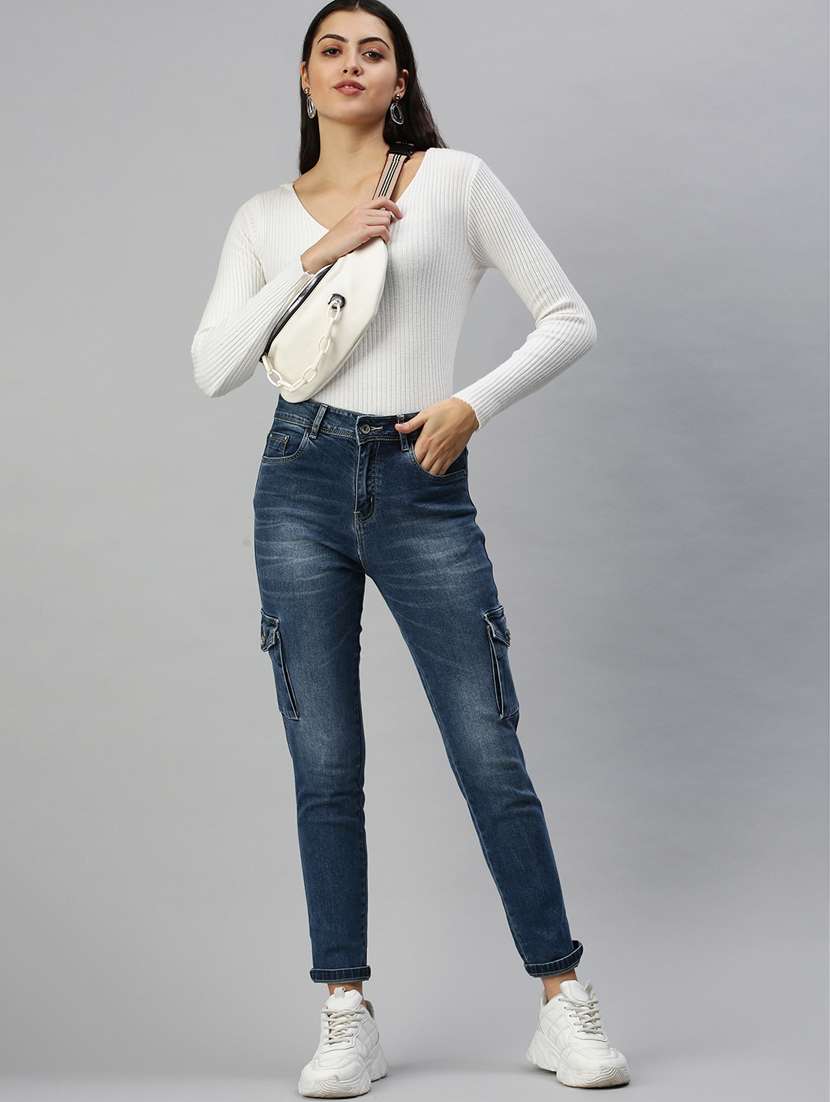 women's mid rise plain cargo  - 18366965 -  Standard Image - 4