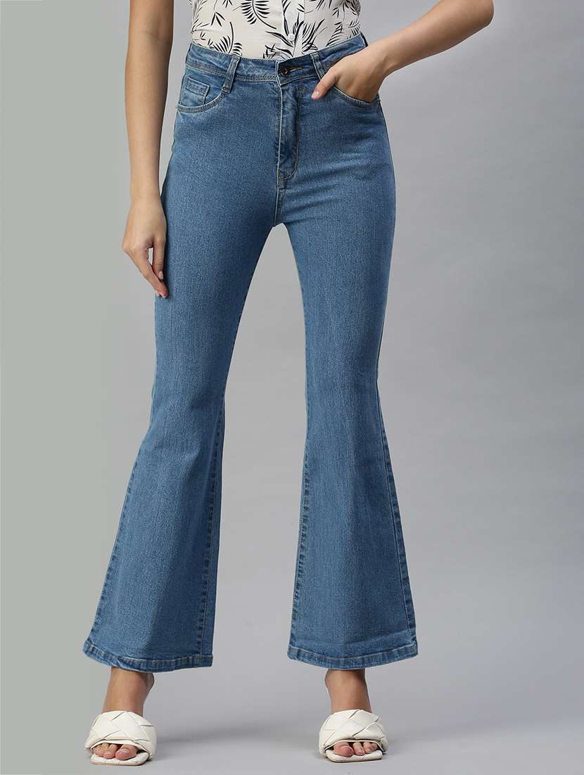women's plain bootcut jeans