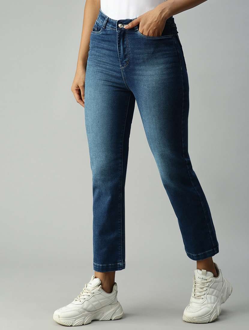 high-rise washed denim jean - 18366975 -  Standard Image - 1