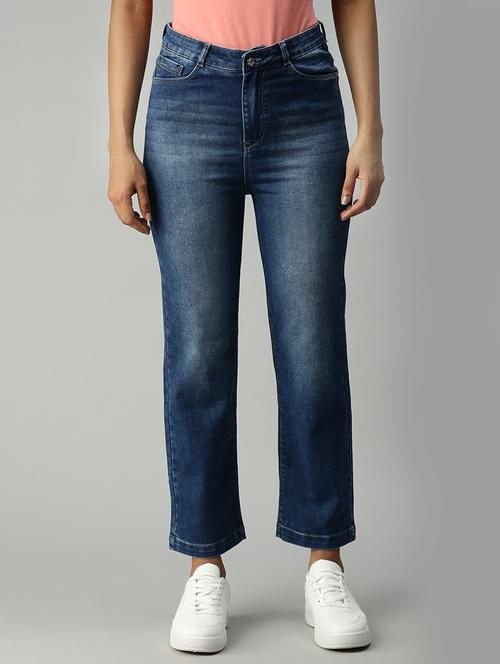 high-rise washed denim jean - 18366976 - Standard Image - 0