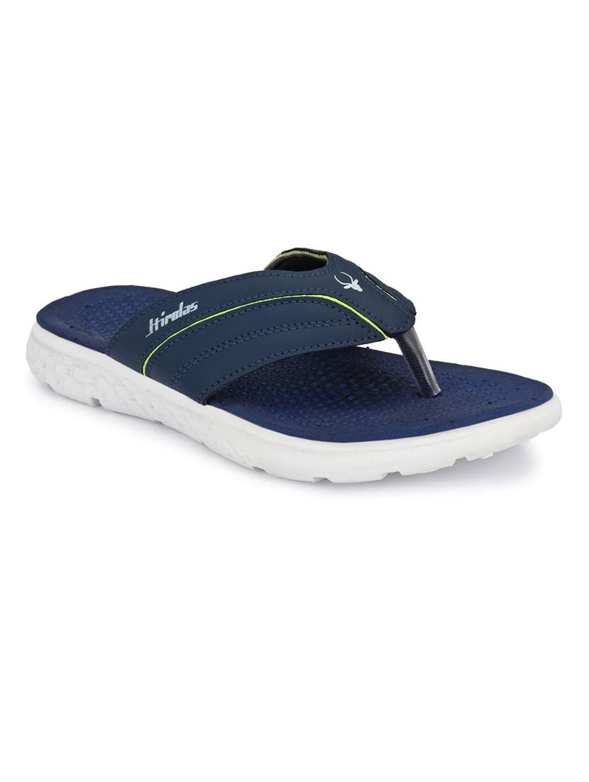 blue fabric slip on slippers - 18367080 -  Standard Image - 1