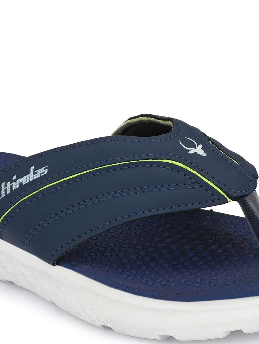 blue fabric slip on slippers - 18367080 -  Standard Image - 4