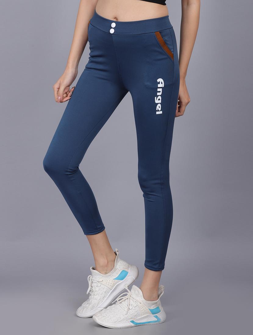 mid rise solid track pant - 18367167 - Standard Image - 1