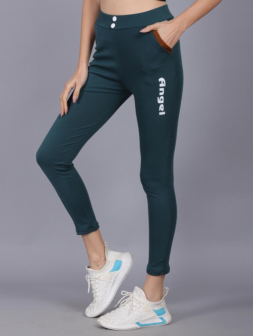mid rise solid track pant - 18367170 - Standard Image - 1