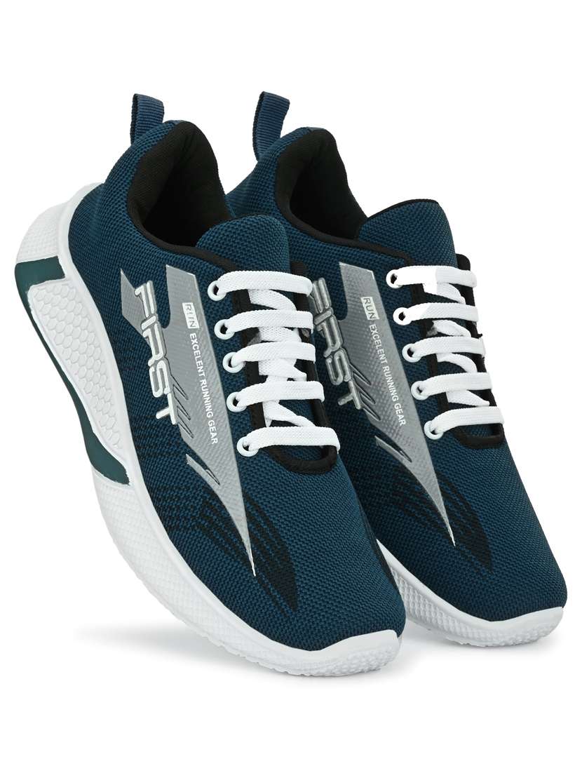 men's teal lace-up sport shoes - 18367370 -  Standard Image - 1