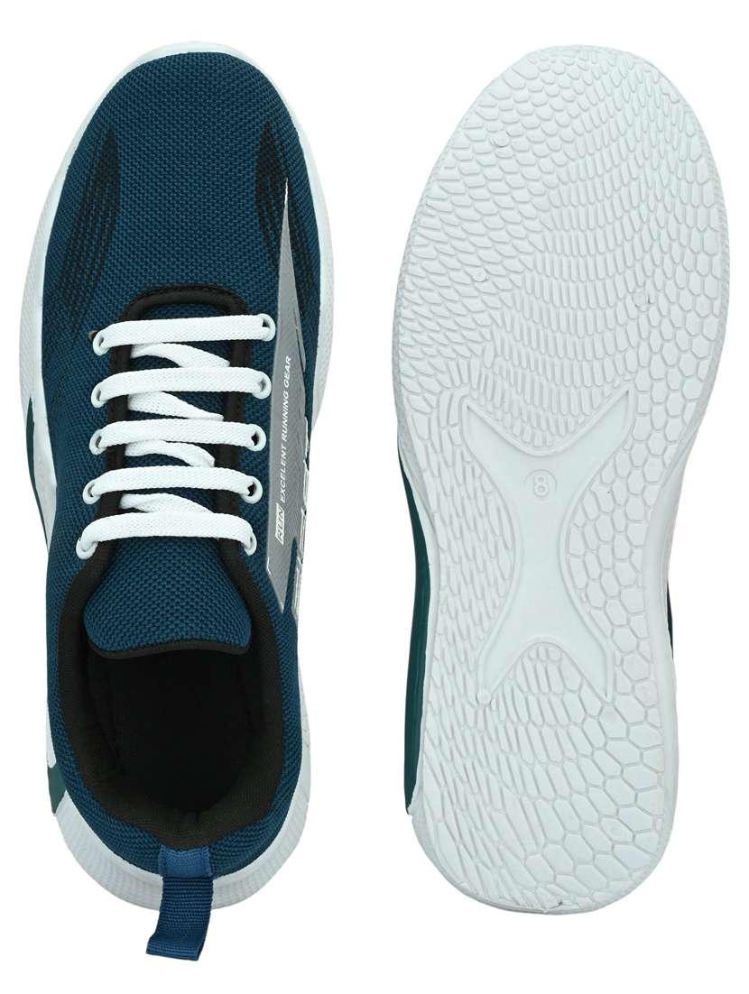 men's teal lace-up sport shoes - 18367370 -  Standard Image - 4