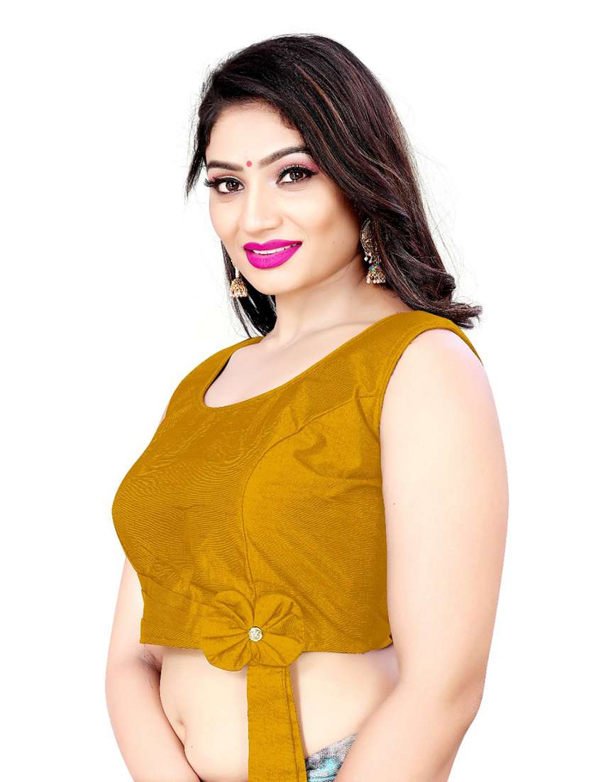 yellow silk regular blouse - 18367478 -  Standard Image - 1