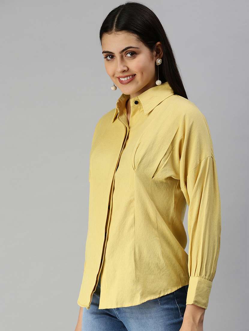 long sleeved solid regular shirt - 18367693 - Standard Image - 1