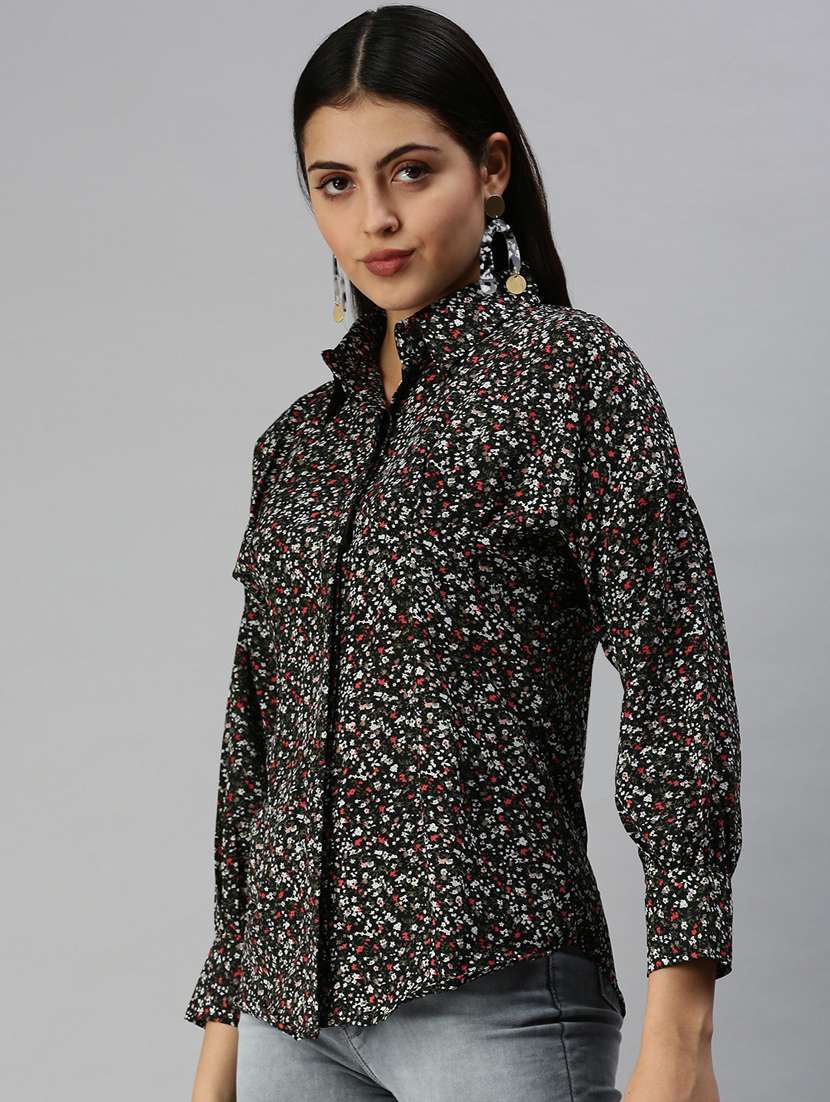 long sleeved printed regular shirt - 18367699 - Standard Image - 1