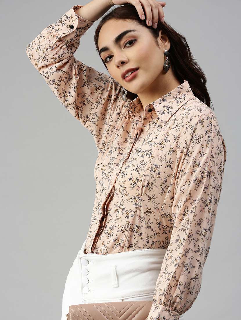 long sleeved printed regular shirt - 18367703 - Standard Image - 4