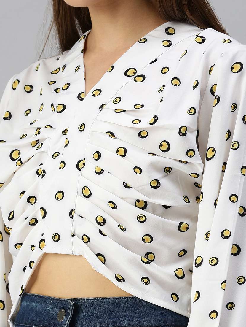 women's high-low v neck top - 18367725 - Standard Image - 4