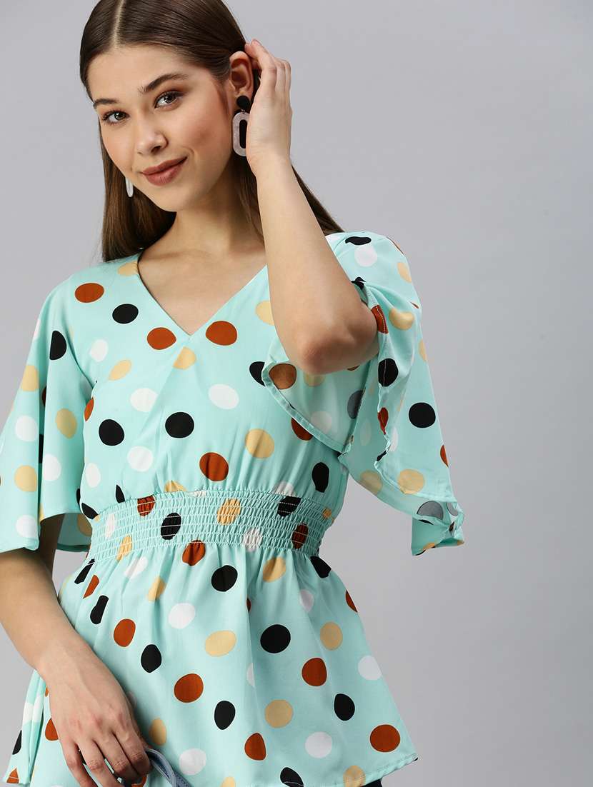 women's peplum v neck top - 18367731 -  Standard Image - 4