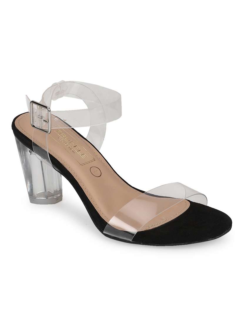 black suede ankle strap sandals