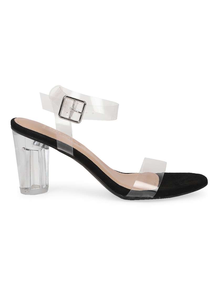 black suede ankle strap sandals - 18368176 -  Standard Image - 1