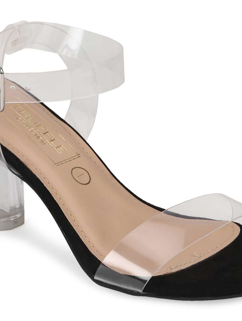 black suede ankle strap sandals - 18368176 -  Standard Image - 4