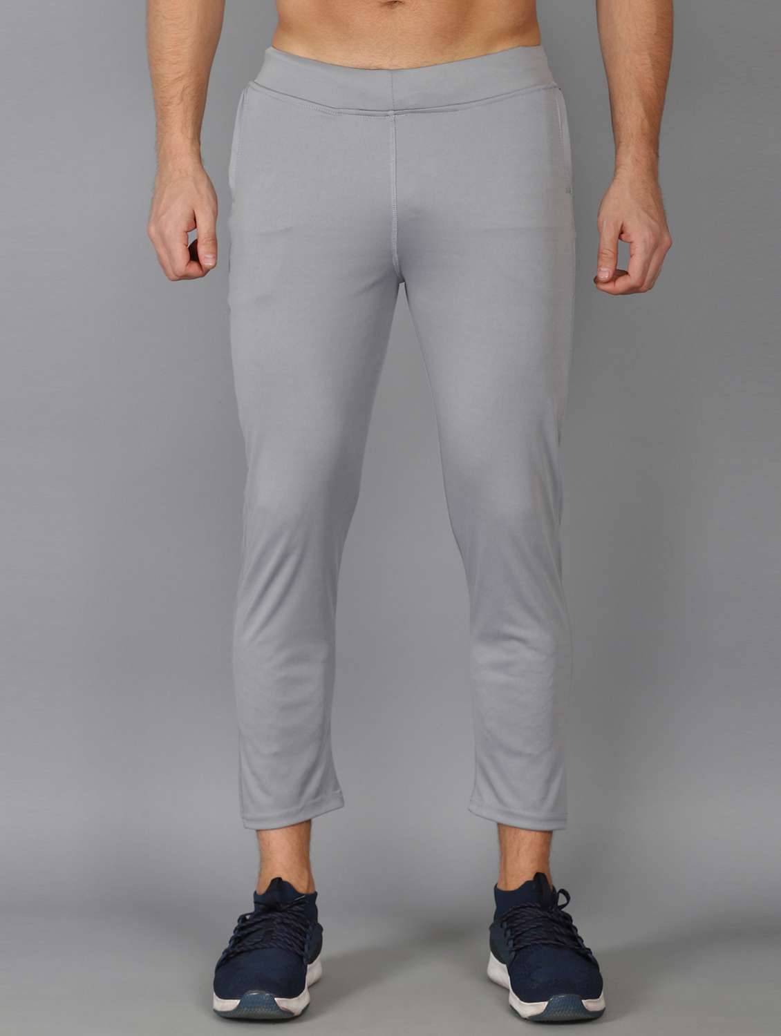 grey solid ankle length track pant - 18368183 - Zoom Image - 0