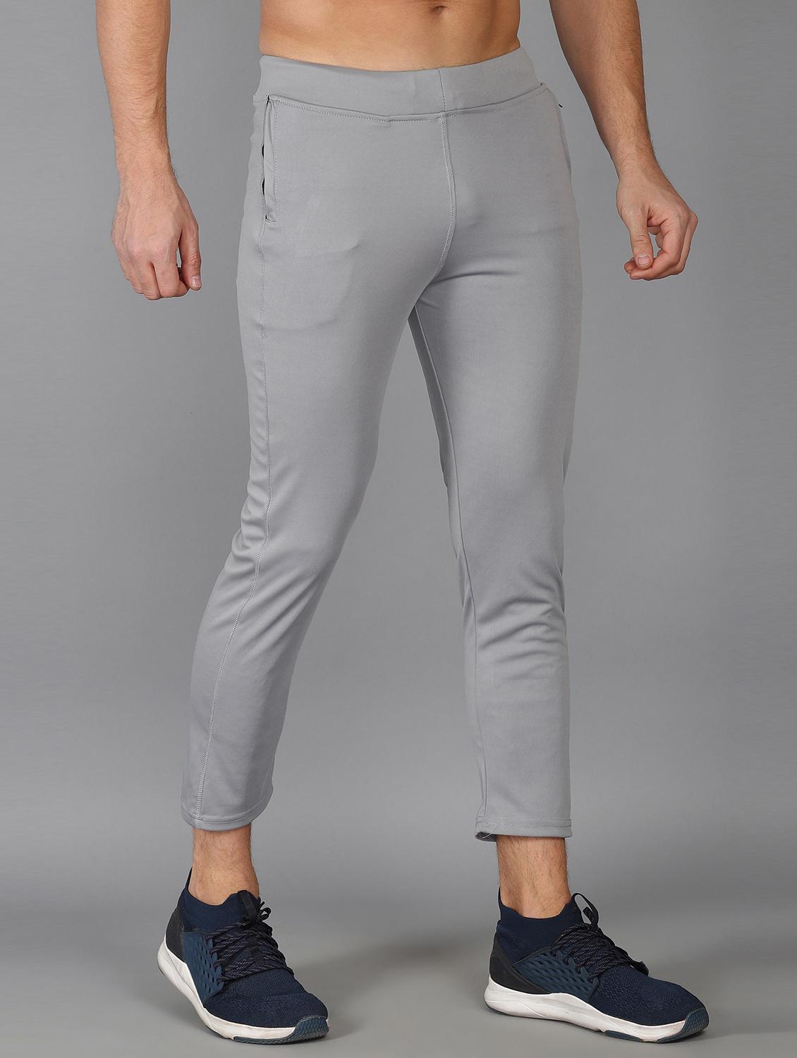 grey solid ankle length track pant - 18368183 - Standard Image - 1