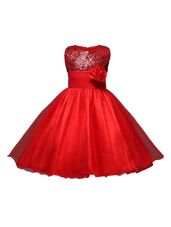 girls round neck sleeveless frock - 18368226 -  Zoom Image - 0