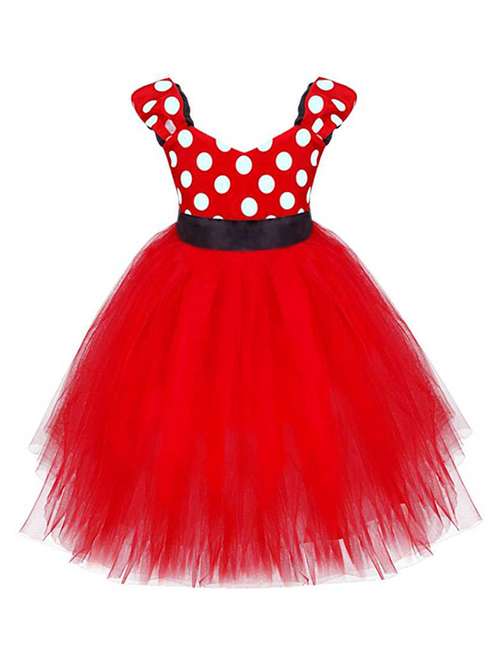 girls v neck cap sleeve frock - 18368301 - Standard Image - 0